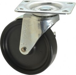 MSC&nbsp;Shepherd Caster Swivel Caster, 4 in. Polyolefin, 150 lb. Capacity, 1 ea.