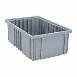 MSC&nbsp;Quantum Storage Dividable Storage Tote, Clear, Stacking, Nesting