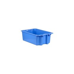 MSC&nbsp;SSI Schaefer Polypropylene Storage Tote, 22 lb Capacity, Stacking, Nesting, Blue