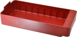 MSC&nbsp;Quantum Storage Plastic Drawer Bin, Red, High-Impact Polystyrene, 28 Lb Capacity