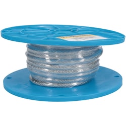 MSC&nbsp;Value Collection Aircraft Cable, 7x19, 1/4 x 3/16 in, Vinyl Coated