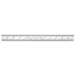 MSC&nbsp;Starrett Combination Square Blade, 12 inch, 4R Graduation, Steel, Satin Chrome