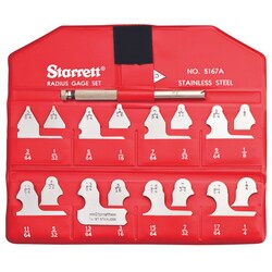 MSC&nbsp;The L.S. Starrett Co. Individual Radius Gage, 1/8 inch, Stainless Steel