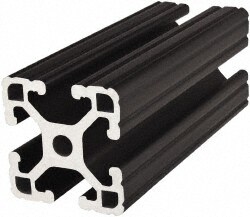MSC&nbsp;80/20 Inc. Framing Upright, Aluminum, Black, 72 inch High