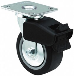 MSC&nbsp;Fairbanks Swivel Top Plate Caster, Phenolic, 8 in Wheel Diameter, 1,000 lb Capacity