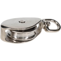 MSC&nbsp;Value Collection Swivel Eye Single Sheave Pulley, Gray Iron, Zinc Plated