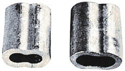 MSC Industrial Supply Co. Wire Rope Compression Sleeve, 3/16 in Rope Dia, Copper