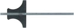 MSC&nbsp;SPI Depth and Angle Gage, 0 to 6 inch Rule, 30 to 60 degree Angle, Hardened Steel Head