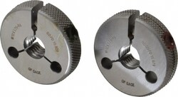 MSC&nbsp;GF Gage Threaded Ring Gage, M12 x 1.75, 6G, Go/No Go