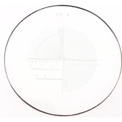 MSC&nbsp;SPI Optical Comparator Chart & Reticle, 1-3/8 in Diameter, 0.005 in Increment, 10x Magnification