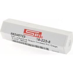 MSC&nbsp;SPI Class ZZ Minus Plug & Pin Gage, 0.2230 in Diameter, -0.000200 in Tolerance, Black Oxide