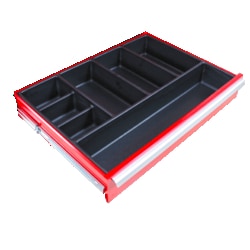 MSC&nbsp;Kennedy Tool Case Organizer, Durable ABS Plastic, 12 Compartments, Black
