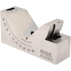 MSC&nbsp;SPI Adjustable Angle Block, Tool Steel, 0 to 60°, 50-55 RC Hardness