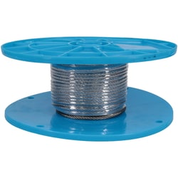 MSC Industrial Supply Co. Aircraft Cable, 1/16 in, Galvanized Steel, 7x7 Strand Core