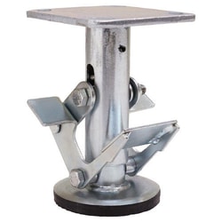 MSC&nbsp;Hamilton Floor Truck Lock, for 6 in Caster Wheels, 6-1/2 in Retracted Clearance, 4 x 4-1/2 in Top Plate