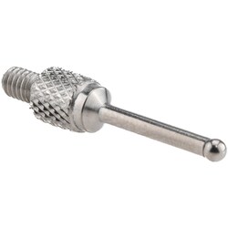 MSC&nbsp;SPI Drop Indicator Ball Needle Contact Point, Chrome Alloy Steel, #4-48 Thread, 0.7500 in Length