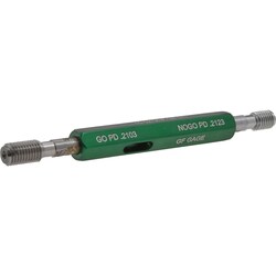 MSC&nbsp;GF Gage Plug Thread Gage, 1/2-20, 3B, Go/No Go, TIN