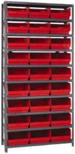 MSC&nbsp;Quantum Storage Floor Pick Rack, 4200 lb Capacity, 48 Red Bins