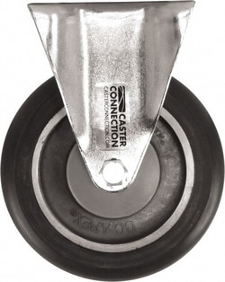 MSC&nbsp;Caster Connection Rigid Top Plate Caster, Polyurethane, 5 in Wheel, 450 lb Capacity