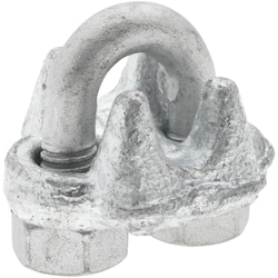 MSC&nbsp;Value Collection Wire Rope Clip, Forged Steel, Galvanized, 1/4 in