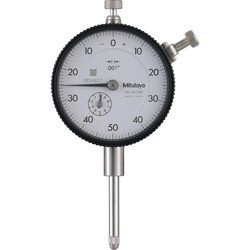 MSC&nbsp;Mitutoyo Dial Indicator, 1 in Range, 0.001 in Graduation, Flat Back