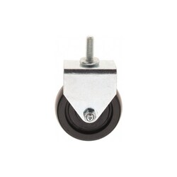 MSC&nbsp;E.R. Wagner Caster, Rigid, Threaded Stem, 3 inch Polyolefin Wheel