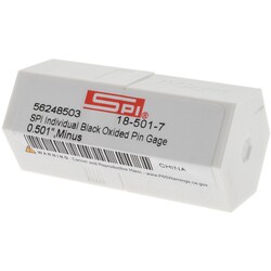 MSC&nbsp;SPI Class ZZ Minus Plug & Pin Gage, 0.5010 in Dia, Black Oxide