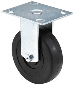 MSC&nbsp;E.R. Wagner Swivel Top Plate Caster, Polyurethane, 3-1/2 in Wheel Diameter, 250 lb Capacity