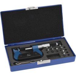 MSC&nbsp;Value Collection Mechanical Screw Thread Micrometer, 0 to 1 in, Ratchet-Friction Thimble, 0.001 in Graduation