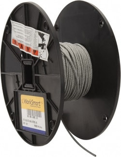 MSC Industrial Supply Co. Aircraft Cable, 3/32 in, 7x7 Strand, Galvanized, 920 lb