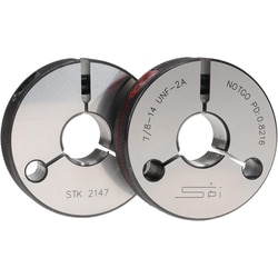 MSC&nbsp;SPI Threaded Ring Gage, 7/8-14 Thread, Class 2A, Go & No Go