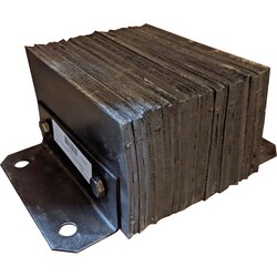MSC&nbsp;Value Collection Rubber Dock Bumper, Rubber, Laminated, 12 in Wide, 10 in High