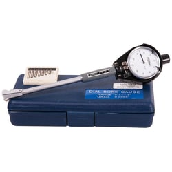 MSC&nbsp;Fowler Dial Bore Gage Set, 0.7-1.5 in Range, 0.0005 in Graduation, Carbide Anvils