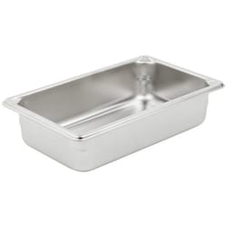 MSC&nbsp;VOLLRATH Food Pan Container, Stainless Steel, Rectangular, 2-1/2 in OAH