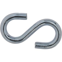 MSC Industrial Supply Co. S-Hook, Low-Carbon Steel, Electrogalvanized, 7/16 in Opening, 70 lb Capacity
