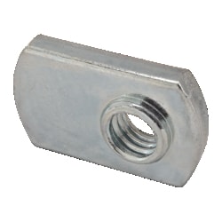 MSC&nbsp;80/20 Inc. M6 Slide-in Economy T-Nut, Offset Thread, Steel, Zinc