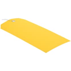 MSC&nbsp;Value Collection Tag, Vinyl, Yellow, 2-3/8 x 4-3/4 inch, Pre-Wired