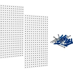 MSC&nbsp;Triton Products Pegboard Kit, 36 x 18 in, Steel, Black, Square Holes