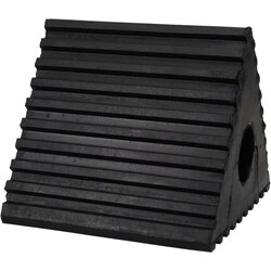 MSC&nbsp;Value Collection Wheel Chock, Rubber, 5-1/8 in Overall Length, 5-1/8 in Depth