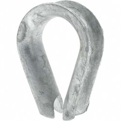 MSC&nbsp;Value Collection Wire Rope Thimble, 3/4 in Rope Diameter, Steel, Galvanized