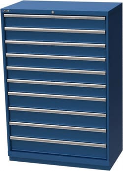 MSC&nbsp;LISTA Modular Steel Storage Cabinet, 40-1/4 in W, 22-1/2 in D, 59-1/2 in H, 10-Drawer
