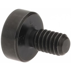 MSC&nbsp;SPI Drop Indicator Flat Button Contact Point, #4-48 Thread, 0.0940 in Length, Black Oxide Steel
