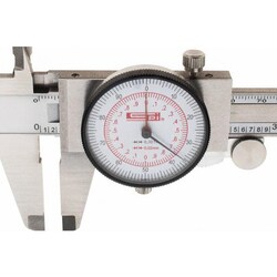 MSC&nbsp;SPI Dial Caliper, 6 in/150 mm, 0.001/0.02 mm Graduation, Stainless Steel