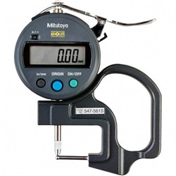 MSC&nbsp;Mitutoyo Thickness Gage, 0-12 mm, 0.01 mm Resolution, Digimatic