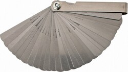 MSC&nbsp;Value Collection Feeler Gage Set, 26 Piece, 0.0015 to 0.025 in, Tempered Steel