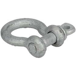 MSC&nbsp;PRO-SAFE Anchor Shackle, Carbon Steel, Galvanized, Screw Pin, 5/16 in Nominal Chain Size