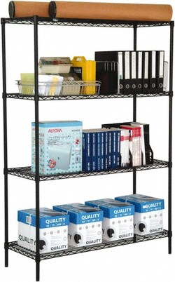 MSC&nbsp;Value Collection Wire Shelving, 4 Shelves, 48 x 24 x 74 in