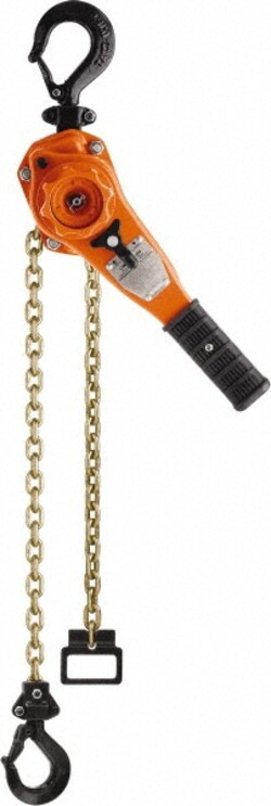MSC&nbsp;CM Manual Lever Hoist, 1650 lb Capacity, Chain Lift, ASME B30.21