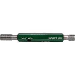 MSC&nbsp;GF Gage Plug Thread Gage, 3/8-24 Thread, STI 2B, No Go, Steel