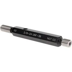 MSC&nbsp;GF Gage Plug Thread Gage, 3/8-24 Thread, 3B Class, Double End